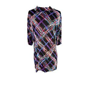 Kathy Ireland Plus Festive Paint Splattered Design Blouse Women Size 2X